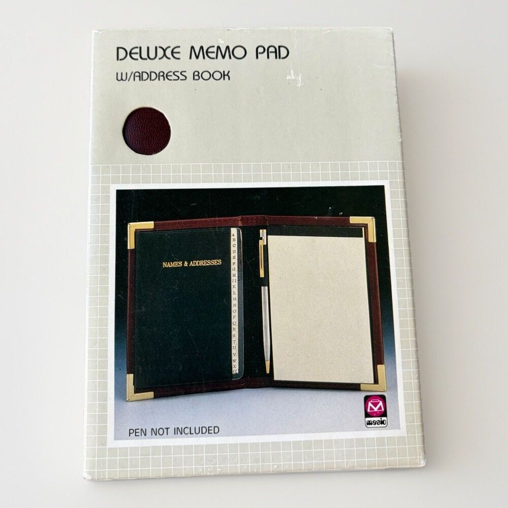 VTG 70s Masio Deluxe Memo Pad Address Book New Deadstock 5x7